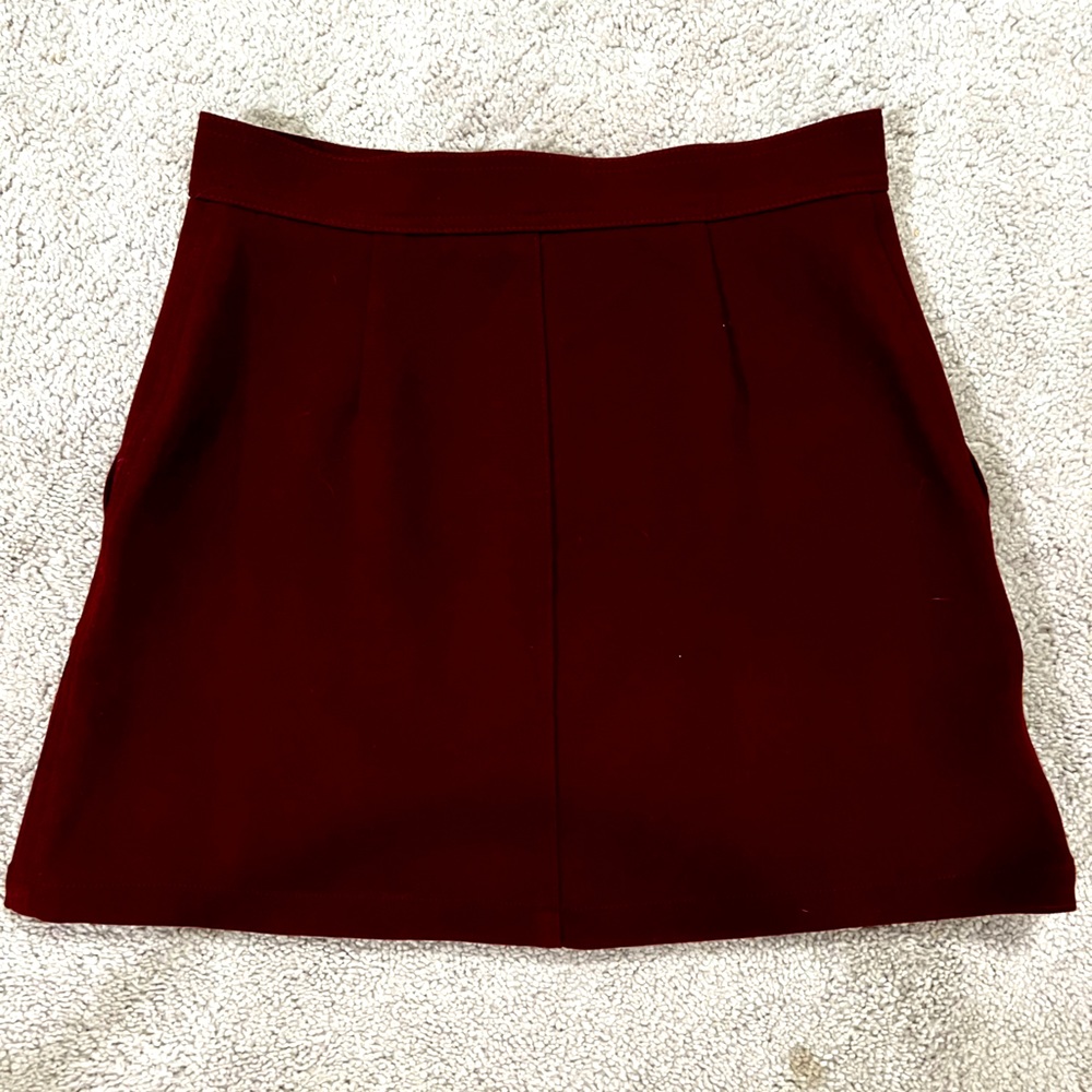 Burgundy FRNCH mini skirt